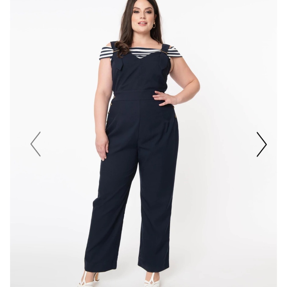 Unique Vintage Plus Size *BLACK* Sedgewick Jumpsuit